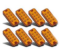 EONYUANGUO Indicateur de lumière latérale, 8 pièces 12 V 8 perles de lampe à LED feux de gabarit latéraux indicateur universel de feux de position pour remorque de camion (Jaune)