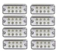 EONYUANGUO Indicateur de lumière latérale, 8 pièces 12 V 8 perles de lampe à LED feux de gabarit latéraux indicateur universel de feux de position pour remorque de camion (blanc)
