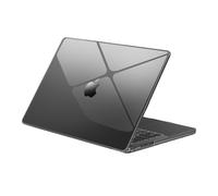 EooCoo Coque Ultra Fin Compatible avec MacBook Pro 14 Pouces M4 M3 M2 M1, 2021-2024, A3112 A3185 A3401 A2918 A2992 A2779 A2442, Protection Étui Rigide en Plastique, Anti-Rayures - Noir Sidéral Crystal