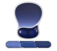 EooCoo Gel Tapis de Souris Ergonomique et Repose Poignet Clavier | Mouse Pad avec Repose-Poignet, Tapis Souris pour Ordinateur, Travail, Gamer, Accessoire Bureau, Antidérapant, Imperméable