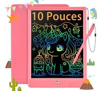 EooCoo Tablette d'écriture LCD 10 Pouces,Tablette Dessin Enfant,Occupation Voyage en Voiture Enfant,Educatif Cadeau Outil d'apprentissage Pour Garçons et Filles de 3 4 5 6 7 Ans Rose