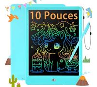 EooCoo Tablette d'écriture LCD 10 Pouces,Tablette Dessin Enfant,Occupation Voyage en Voiture Enfant,Educatif Cadeau Outil d'apprentissage Pour Garçons et Filles de 3 4 5 6 7 Ans Bleu