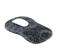 EooCoo Tapis de Souris pour Poignets avec Design de Massage, Ergonomique Poignets avec Mousse à Mémoire de Forme et Base en PU Antidérapante, 30 x 20 x 3cm - Carte Topographique Noir