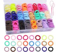 EOPUOZS Elastique Cheveux Fille, 408 Pièces Petit élastique Cheveux, 24 Couleurs Chouchou Cheveux Fille avec organisatrice, Mini Chouchous Coloré pour Enfants Filles