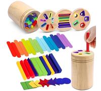 EOPUOZS Jouets Montessori 1 2 3 Ans, 3 en 1 Jouet Enfant 1 2 3 Ans, Jouet de Motricité, Jouets de Tri, Apprendre Couleurs et Formes, Cadeaux pour Enfants