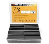 EOPUOZS Kit de Gaine thermorétractable 4:1, Gaine Thermorétractable Extra Longue 90 mm, étanche et Adhésive, pour Connexions de Fils, L'isolation électrique et Réparations de Câbles (5 Tailles)