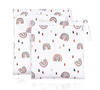 EOPUOZS Lot de 2 Sacs imperméables pour la Maternelle, Organisateur de Sacs imperméables, Sac de Natation, Sac à Couches réutilisable avec Fermeture éclair pour Les Voyages, la Plage et la Piscine