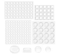 EOPUOZS Patin Silicone Transparent, 206 Pièces Tampon de Porte Autocollant, Butées de Protection en Caoutchouc, Patin Antiderapant Antibruit, Protection pour Meubles (4 Tailles)