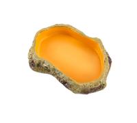 Eorleya 1 PCS de Nourrissage pour Reptile Terrarium Plate Mangeoire pour Reptile Bol de Nourrissage pour Amphibiens en Résine pour Grenouille Tortue Lézard Barbu Tortue,S