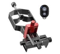 Eorleya Adaptateur Universel de Digiscope pour Lunette de Téléphone, Support de Télescope en Métal, Support pour Smartphone à 3 Axes pour Longue-Vue avec Télécommande