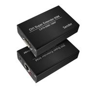 Eorleya Rallonge de Câble DVI RJ45 Cat6 vers Émetteur Récepteur de 196,8 Pieds DVI HD 1920X1200 Prise UE