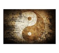 Eorntdy Impression sur toile Yin et Yang - Impression sur toile noire et blanche - Impression moderne sans cadre pour salon, salle à manger, chambre à coucher, salle de bain - 76,2 x 114,3 cm