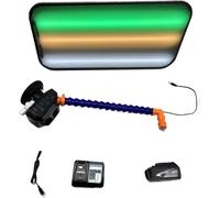 EORNYHQMY Réflecteur De Bosses De Voiture, Panneau De Ligne De Rayures, Lampe D'outil De Réparation De Bosses sans Peinture, avec 9 Lumières De Test Puissantes, pour Les Réparations