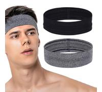 EORPAVU bandeau cheveux femme,Bandeaux élastiques pour Femmes et Hommes, bandeaux de Sport, bandeaux anti-transpirants antidérapants, adaptés au Nettoyage du Visage de Yoga Sportif (2 pièces)