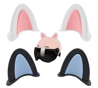 EORPAVU Casques intégraux pour moto 4 pièces décoration de casque de moto oreilles de chat oreilles de moto décoration de casque de moto décoration de coin d'oreille de chat