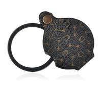 EORPAVU Loupes，Loupe 15x, mini loupe pour enfants avec pochette de protection pivotante, étui en cuir pour l'inspection du travail, des bijoux, de la lecture de pièces de monnaie (70 mm)