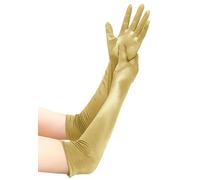 EORUBE Long Opera 1920s Gants en Satin pour Femme Longueur Coude Gants de Costume de Fête (Or)
