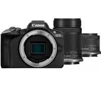 Canon EOS R50, Black + RF-S 18-45 IS STM + RF-S 55-210mm F5-7.1 IS STM Kit MILC 24,2 MP CMOS 6000 x 4000 pixels Noir