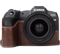EOS R8/EOSR8 Case,Case for Canon EOS R8/EOSR8,Retro Style PU Leather Protective Case for Canon EOS R8 with Handle and Opening Bottom-Coffee,coffee,Camera Case