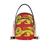 EOSDT Haute Normandie Sac à main à bandoulière pour femme avec motif drapeau matelassé avec sangle en chaîne pour téléphone portable Sac à main mignon Sac à bandoulière