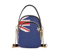 EOSDT Sac à main à bandoulière avec motif drapeau de l'Australie pour femme, sac à main avec chaîne, imprimé floral, sacoche melon pour femme, 15 x 21,1 x 7,9 cm