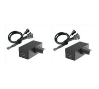 Eoslcusmvl Lot de 2 régulateurs de vitesse PWM, régulateur de ventilateur PWM 4 broches, régulateur PWM, bloc d'alimentation USB de type C, refroidissement de l'eau DIY, option A