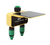 Eoslcusmvl Système D'Irrigation Solaire Intelligent à Double Zone WIFI, Contrôle par Application, Outil D'Arrosage Automatique pour Jardin Extérieur