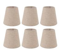 Eosnow 6 pièces petit abat-jour Clip sur tambour abat-jour en tissu de lin pour bougies ampoules accessoires d'éclairage