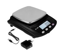 Eosphorus Balance Scientifique de Laboratoire 600g/0,01g, Balance Électronique Portable pour Chimie et Écoles, Mesure de Précision en Grammes et Carats, USB/Secteur AC