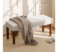 EOSVALO Banc rembourré confortable pour couloir, chambre à coucher et entrée, 110 x 35 x 45 cm, blanc