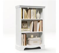 EOSVALO Bibliothèque à 3 étages, étagère en Bois avec Design Unique, étagère à Livres à Rangement Ouvert, 25 cm de Profondeur x 62,5 cm de Largeur x 96,5 cm de Hauteur (Blanc)