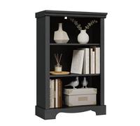 EOSVALO Bibliothèque Étagère Rustique à 3 Niveaux avec Rangement Ouvert, Structure Robuste, Grande Capacité, pour Salon, Bureau et Chambre