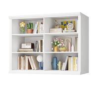 EOSVALO Planches à livres, 3 niveaux côte à côte pour un rangement spacieux de livres, système d'organisation de livres autonome pour le bureau à domicile, le salon et le bureau (120 x 29,7 x 93,8 cm)