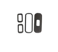 EOTCXJBX Autocollant for cadre de bouton de lève-vitre, compatible avec Mercedes-Benz Classe G W464 2019-2022, accessoires d'intérieur de voiture en fibre de carbone véritable(Black)