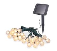 Eotec 102176 Guirlande lumineuse solaire avec 30 LED blanc chaud 3000 K, 2 modes de fonctionnement - Panneau solaire extra large de qualité - Pour fête de Noël