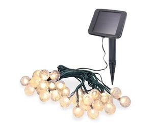 Eotec 102176 Guirlande lumineuse solaire avec 30 LED blanc chaud 3000 K, 2 modes de fonctionnement - Panneau solaire extra large de qualité - Pour fête de Noël