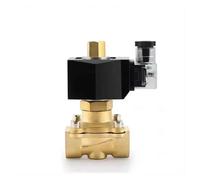 EOTVHTMT Électrovanne en Laiton normalement Ouverte 3/8 Pouces DN10, 220V 12V 24V, électrovanne étanche à Action directe avec lumière LED(Npt,DC12)