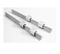 EOTVHTMT Rail linéaire Professionnel SBR10 10 mm 300/500/600/1000 mm + 4 Blocs de roulement SBR10UU, Support de Tige coulissante, Bloc de Guidage for Impression 3D CNC(600mm)