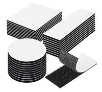 EOTW 30 Pièces Scratch Autocollant Double Face，AssemblésPuissant Scotch Scratch pour La Maison Et Le Bureau Noir Amovible et Réutilisable Bande Scratch Adhésive