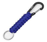 EOTW Porte-clés en paracorde avec mousqueton, anneau en D, porte-clés pour moto, voiture, camping, randonnée, hommes, femmes, enfants (1 bleu)