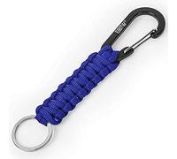 EOTW Porte-clés en paracorde - Mousqueton - Anneau en D - Pour moto, voiture, camping, randonnée, hommes, femmes, enfants (1 bleu)