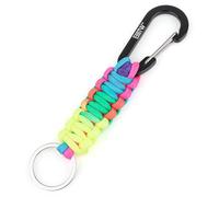 EOTW Porte-clés Paracord - Mousqueton - Anneau en D - Pour moto, voiture, camping, randonnée, hommes, femmes, enfants (1 multicolore)