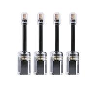 Eouayoree 4 pièces DéMêLant Cordon TéLéPhonique RJ9 4P4C 360 DegréS Rotation ÉTendue Anti-T-Angle Noir Cordon TéLéPhonique Câble Fixe