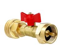 Eouayoree Adaptateur de RéServoir de Propane de 1 LB à 20 LB avec Valve, Convertisseur Universel pour Cylindre Jetable Jetable de 1 LB / 16,4 Oz