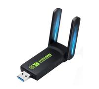 Eouayoree Adaptateur Réseau WiFi6 USB3.0 1800 Mbps 802.11AX Double Bande 2,4 G/5 GHz Dongle WiFi sans Prise en Charge de la Carte Réseau Win10/11 PC