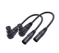 Eouayoree Câble Audio Câble Microphone Connecteur Mâle à Angle Droit XLR 3 Broches vers Connecteur Câble Microphone Câble XLR à Angle de 90 Degrés vers XLR Mâle Droit.