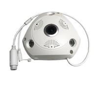 Eouayoree Caméra IP Poe D'Intérieur Imx335 5 Mpx Fisheye Grand Angle Détection de Vision Nocturne Infrarouge VR Cam Vidéosurveillance