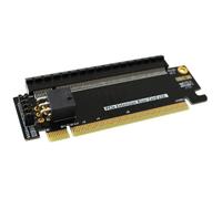 Eouayoree Carte de Rallonge PCI-E 5.0 X16 Demi-Hauteur vers Hauteur Complète - Carte Test PCIe 5.0 X16 Prenant en Charge L'Alimentation Externe