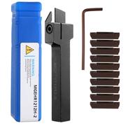 Eouayoree MGEHR1212-2 Porte-Outil de Rainurage Externe 12x100mm avec Inserts en Carbure Outil de Tournage pour Tour avec 10 Lames MGMN200