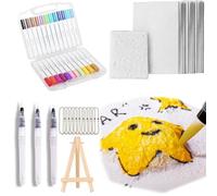 Eouayoree Paint Magic Puffy, Dessin 3D Drawing Magic Canvas Sponge Art Supplies Puffy Popcorn Drawing Texture Painting Kit